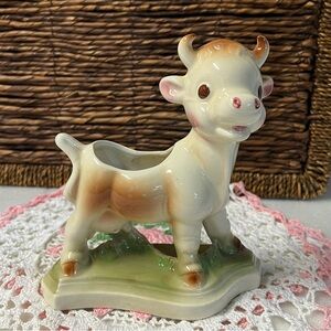 Diamond Pottery Rempel Vintage Milky the Cow Ceramic Planter